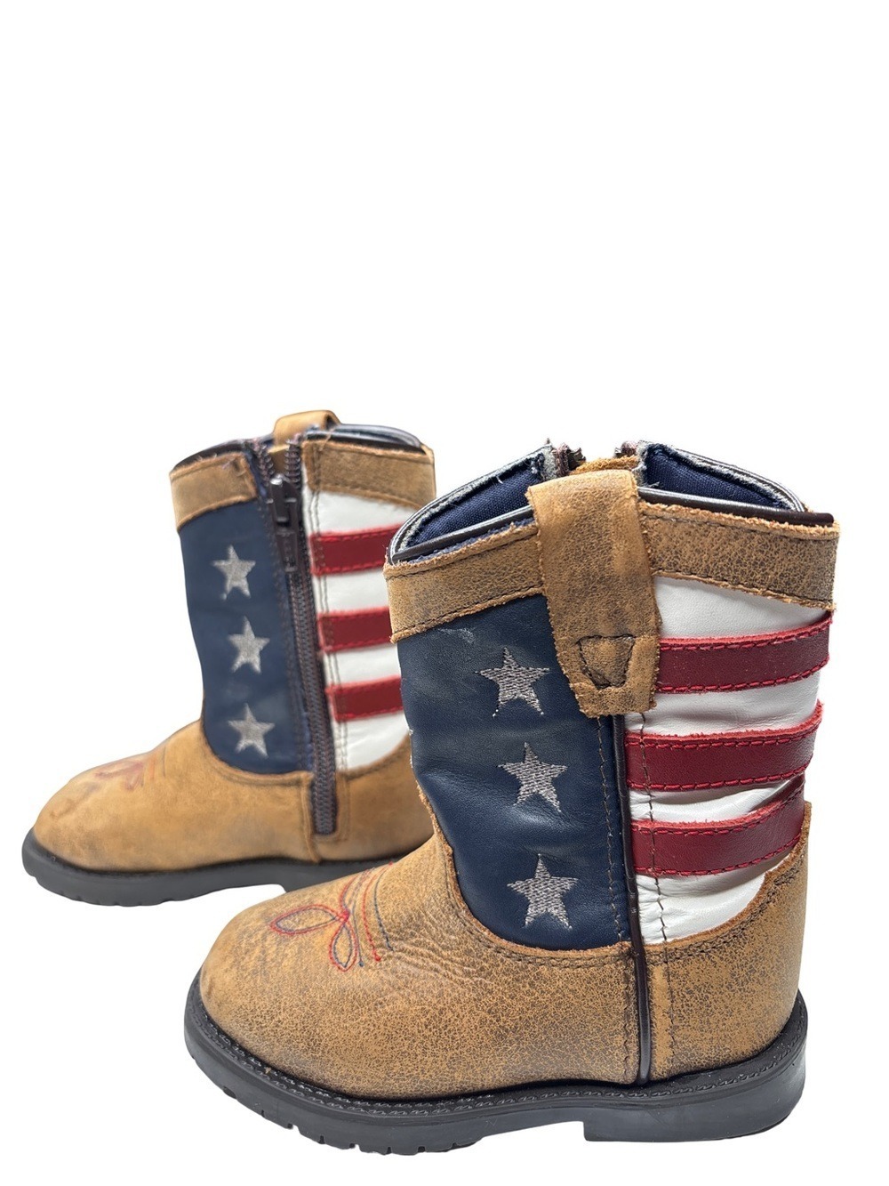 CODY JAMES TODDLER BOYS' USA FLAG WESTERN BOOTS SIZE 6 - Picture 3 of 7